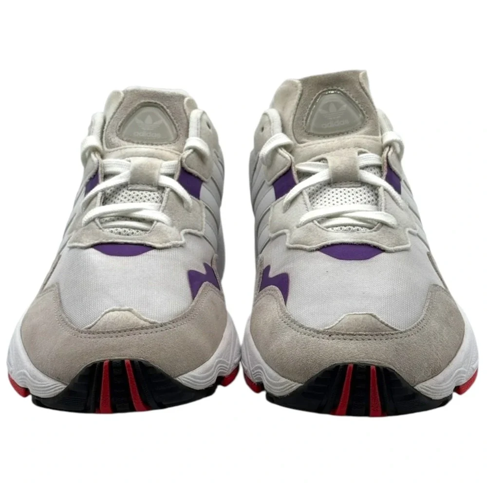 adidas Men Yung-96 Size 12 White Purple Retro Sneaker Chunky‎ Dad Shoes DB2601
